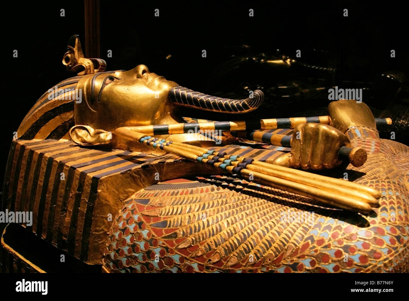Tutanchamuns Sarkophag, Ägypten, Afrika Stockfoto
