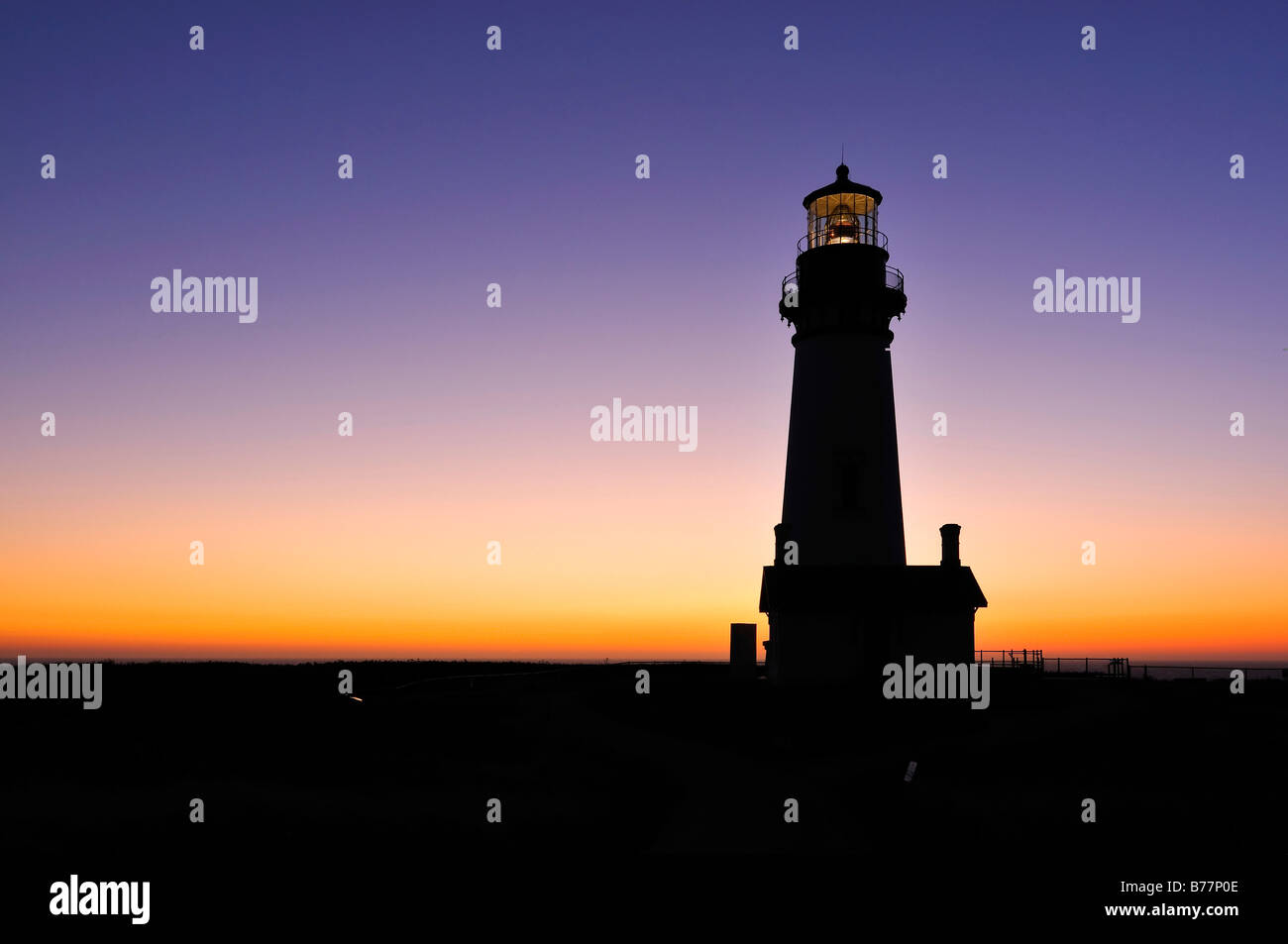 Yaquina Head Lighthouse, höchste Leuchtturm in Oregon, 28,5 m Punkt von Interesse, Yaquina Head, Oregon, USA, Nordamerika Stockfoto
