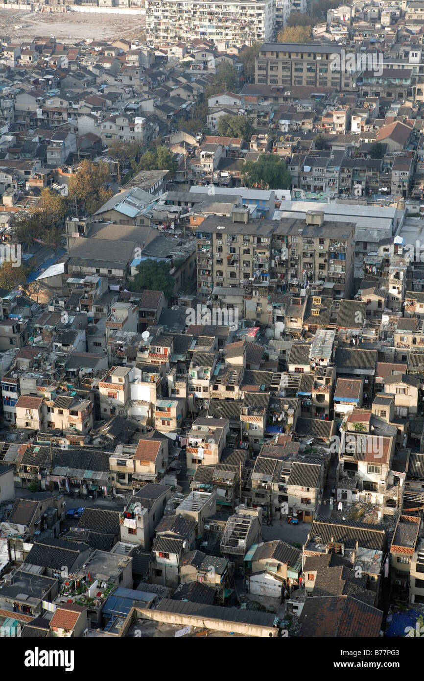 Wohnviertel, Luftaufnahme, Shanghai, China, Asien Stockfoto