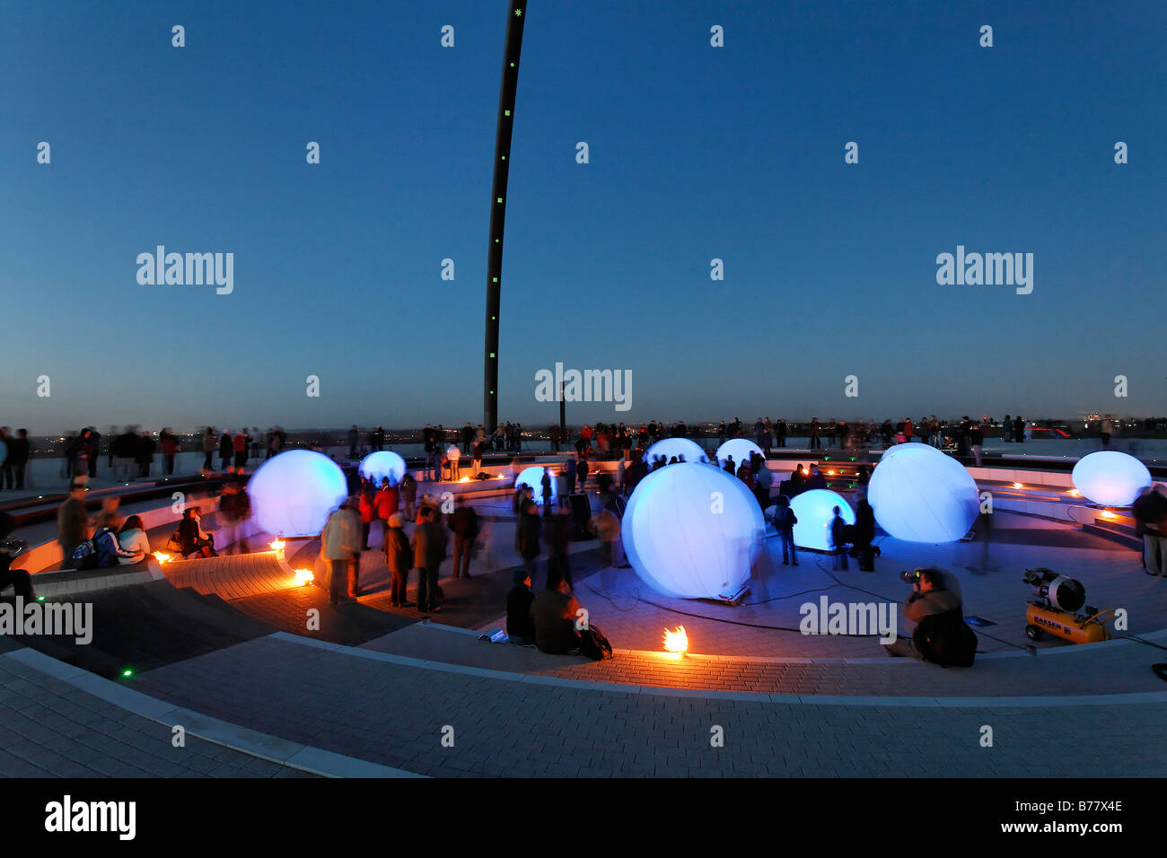 Horizontale Observatory, Meilenstein in der Halde Halde Eröffnung Event, Herten, Recklinghausen, Ruhrgebiet, Nordrhein-West Stockfoto