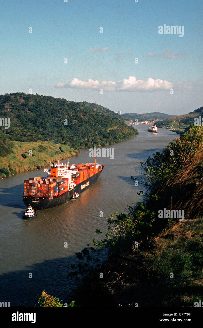 Panama-Kanal, Gaillard Schnitt, Corte Culebra. Stockfoto