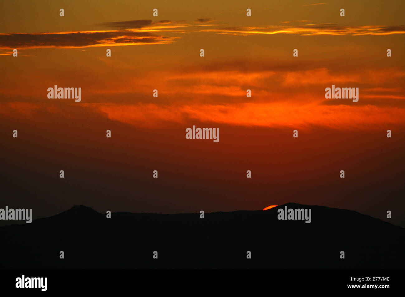 Letzten Strahlen des Lichts Stockfoto