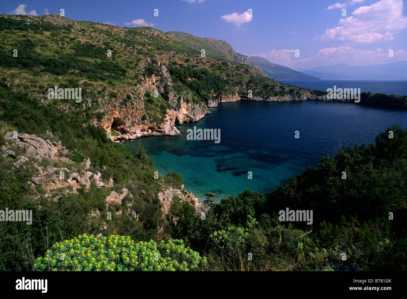 Italien, Kampanien, Nationalpark Cilento, Porto Infreschi Stockfoto