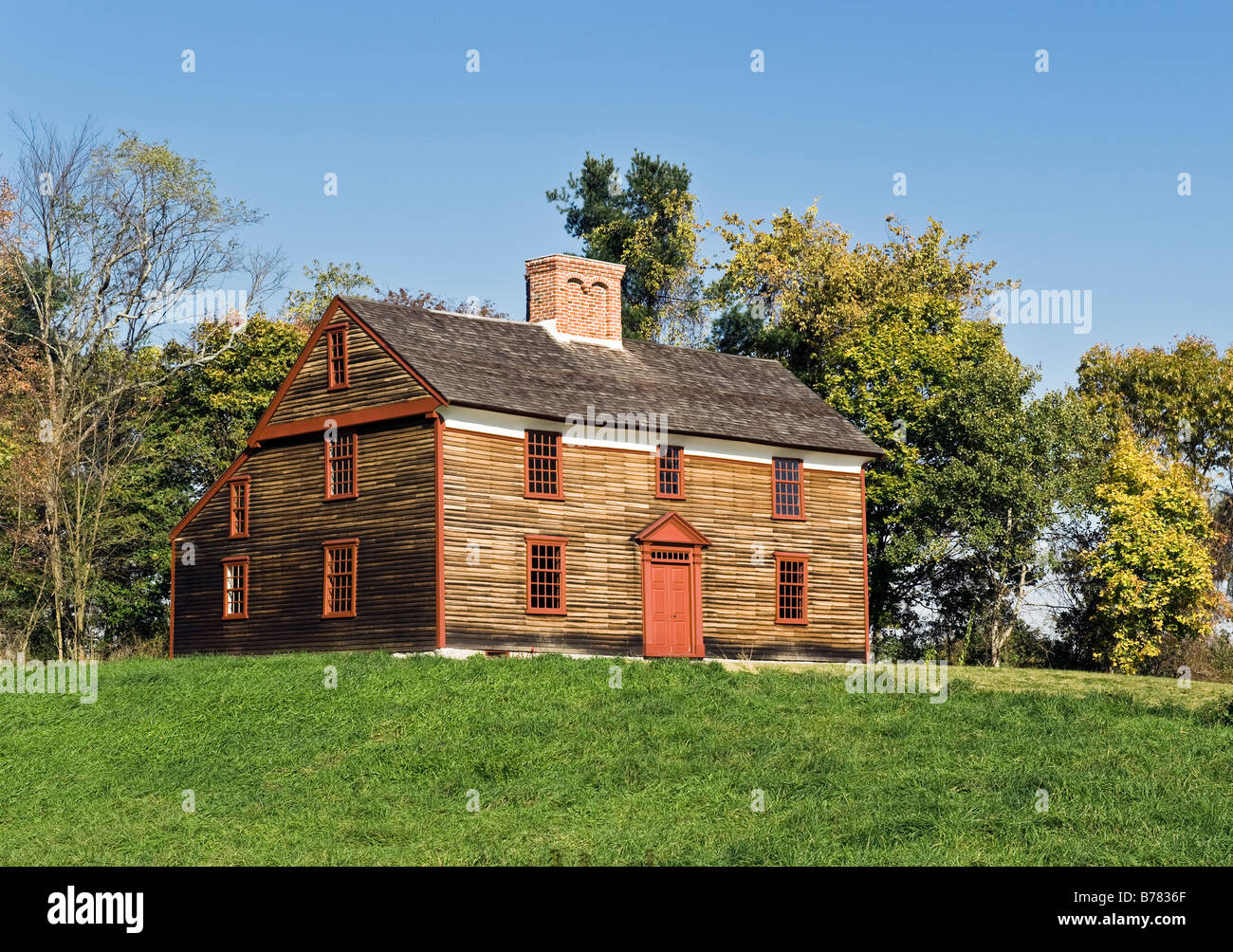 Captain William Smith House Battle Road Trail zwischen Lexington und Concord Minute Man National Historical Park ma Usa Stockfoto