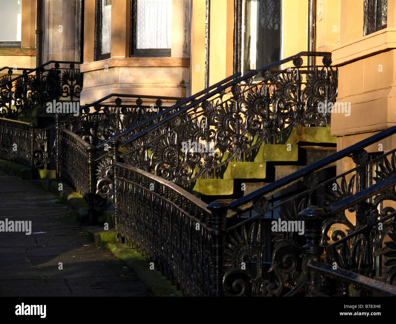 Schritt Details auf Glasgow Mietskaserne Stockfoto