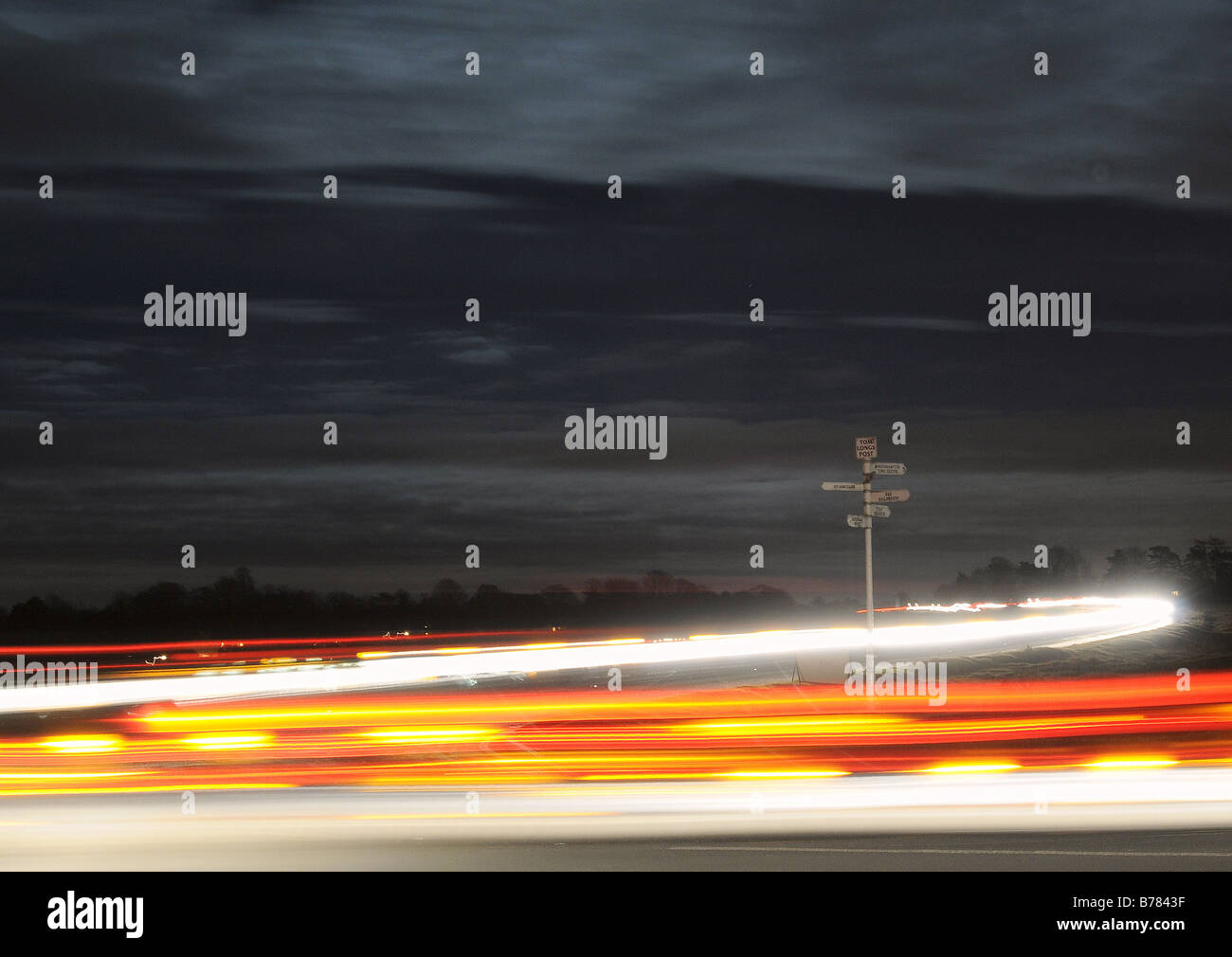 Tom Longs Post Website hängen von einer berüchtigten Räuber in Gloucestershire. Stockfoto