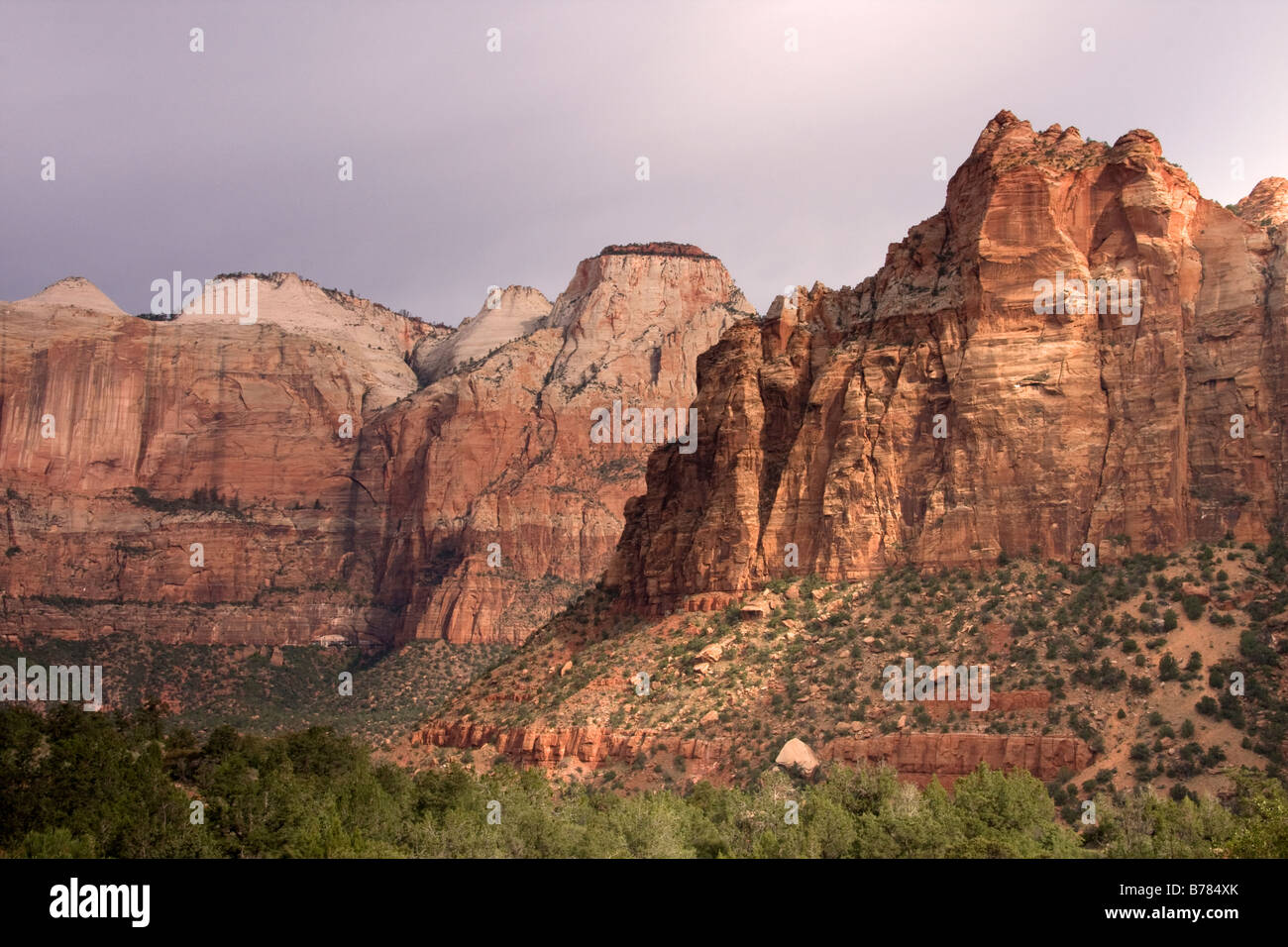 Mount Spry und gestreift Wand Zion Nationalpark-Utah Stockfoto