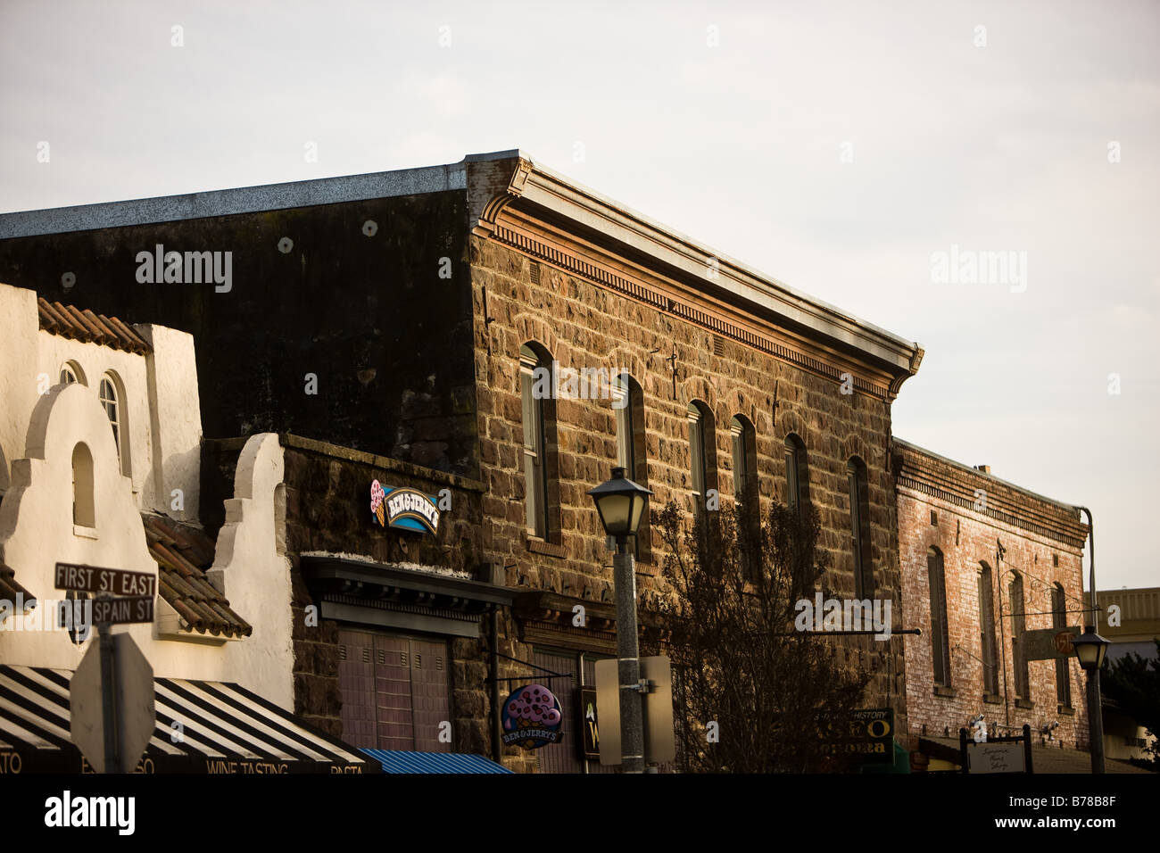 Eine Ansicht der Innenstadt von Sonoma, Kalifornien, Napa Tal Wein-Land. Stockfoto Eine Ansicht der Innenstadt von Sonoma, Kalifornien, Napa Tal Wein-Land. Stockfoto