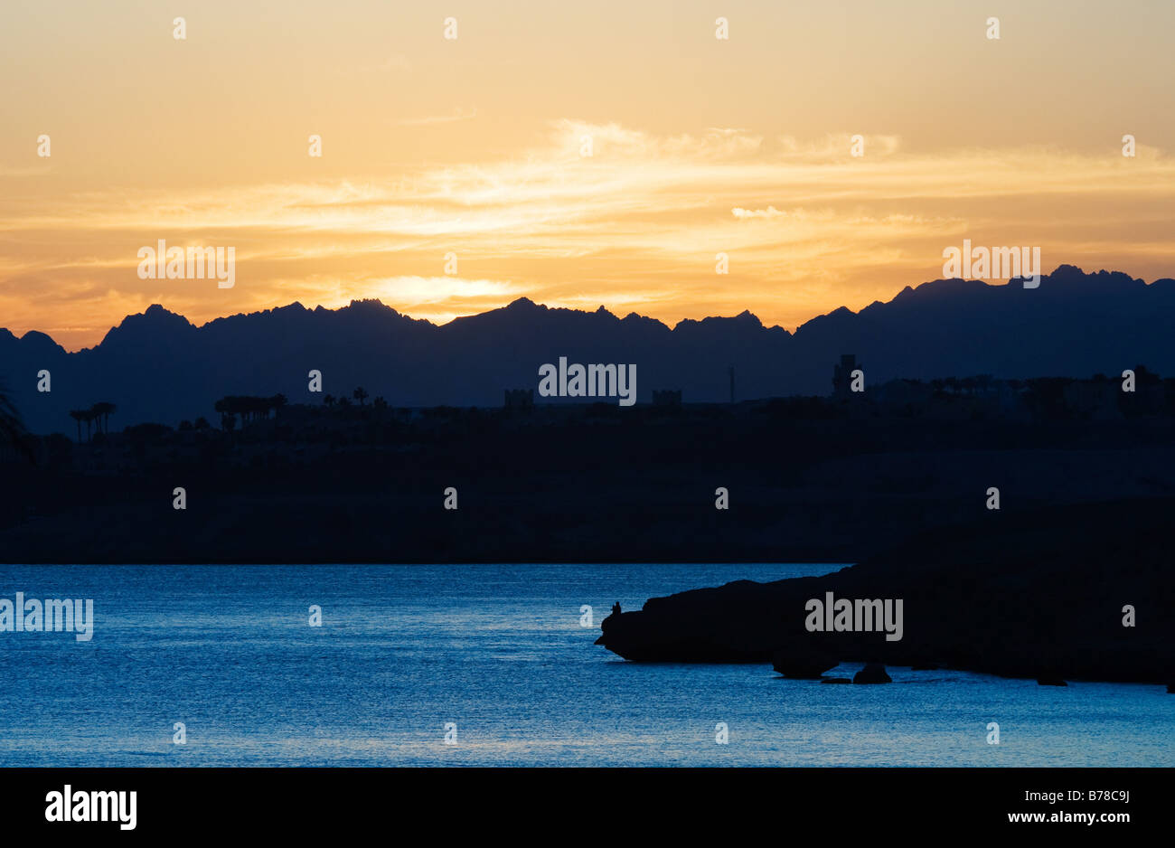 Sonnenuntergang in Sharm el Sheikh Ägypten Stockfoto