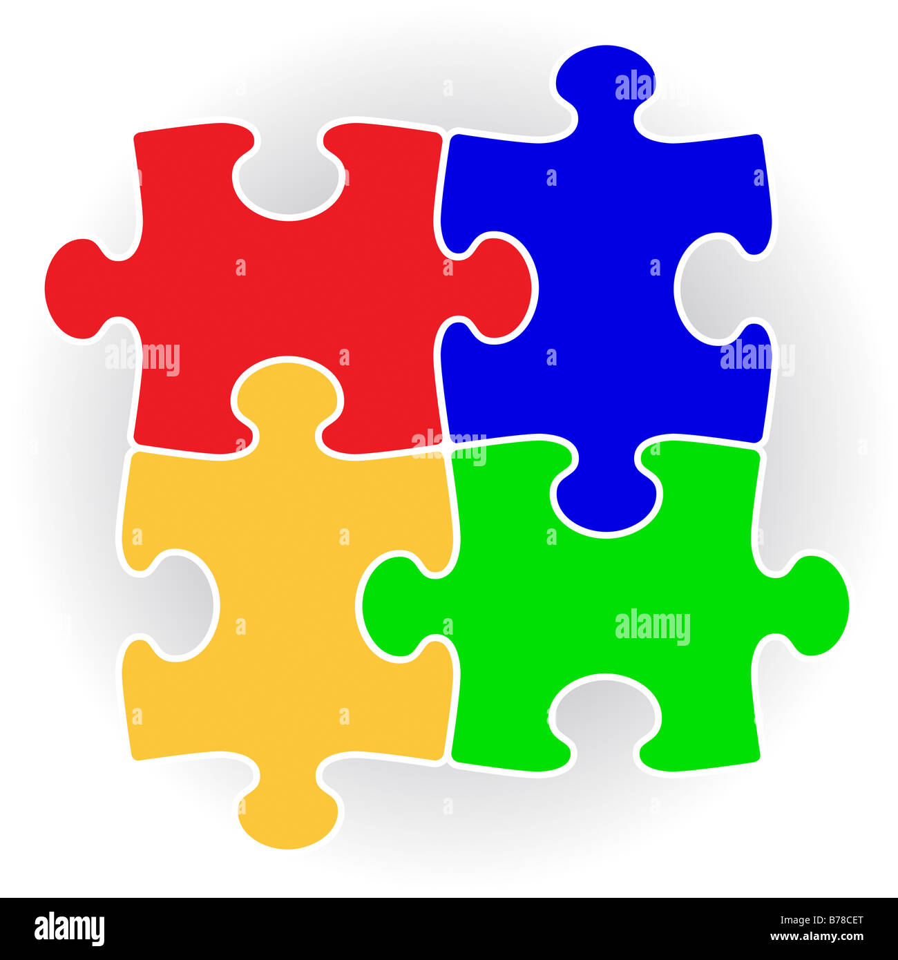 Puzzle-Stücke-symbol Stockfoto
