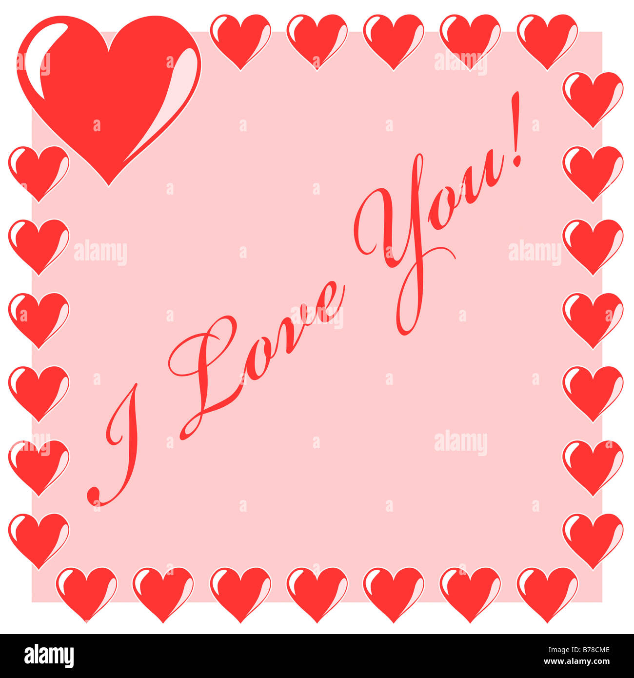 Valentinstag-Karte Stockfoto