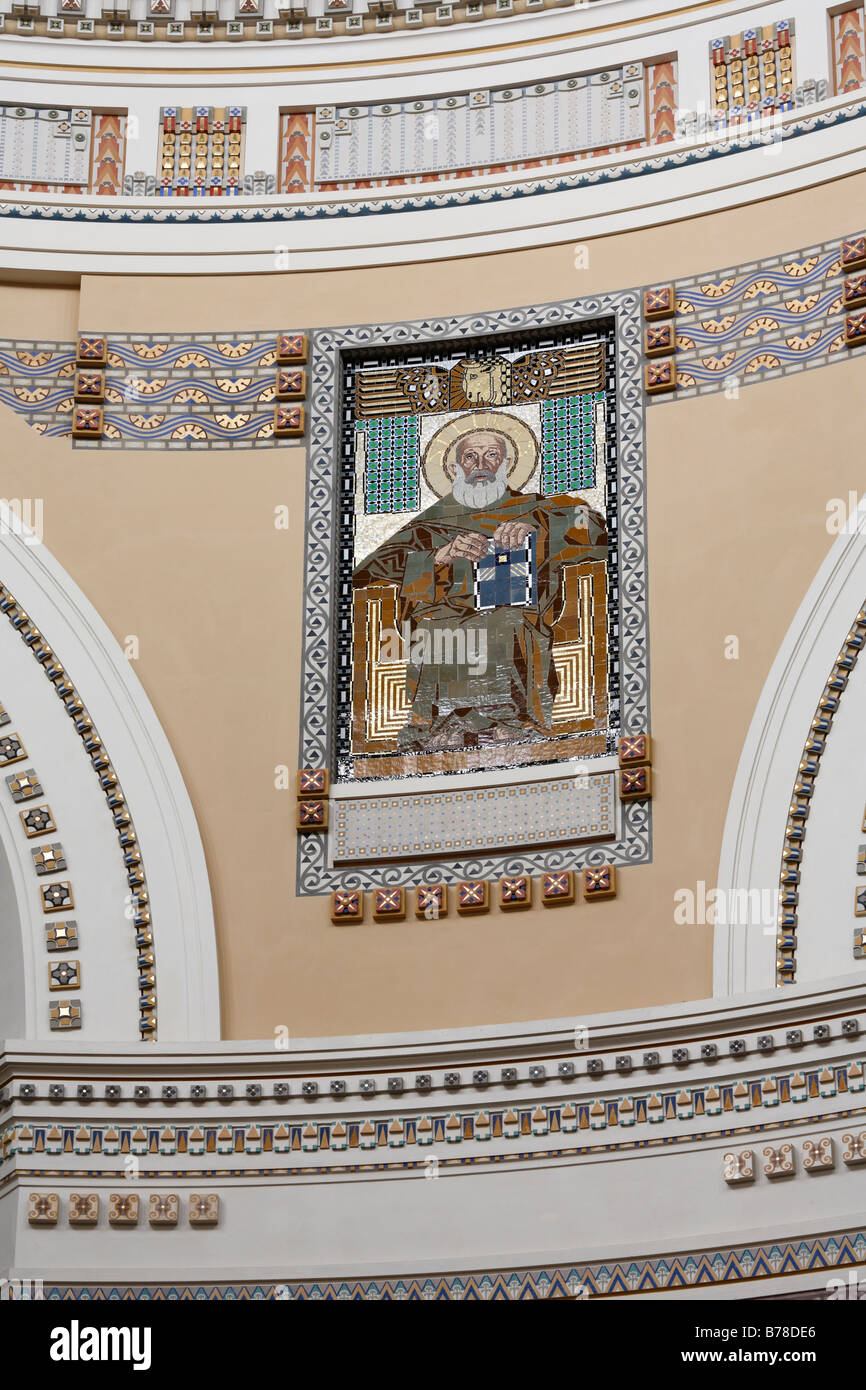 Mosaik "Evangelist" in der Karl-Borromaeus-Kirche, Kirche St. Charles Borromeo, Dr. Karl-Luege Gedaechtniskirche, Dr Karl-Luege M Stockfoto