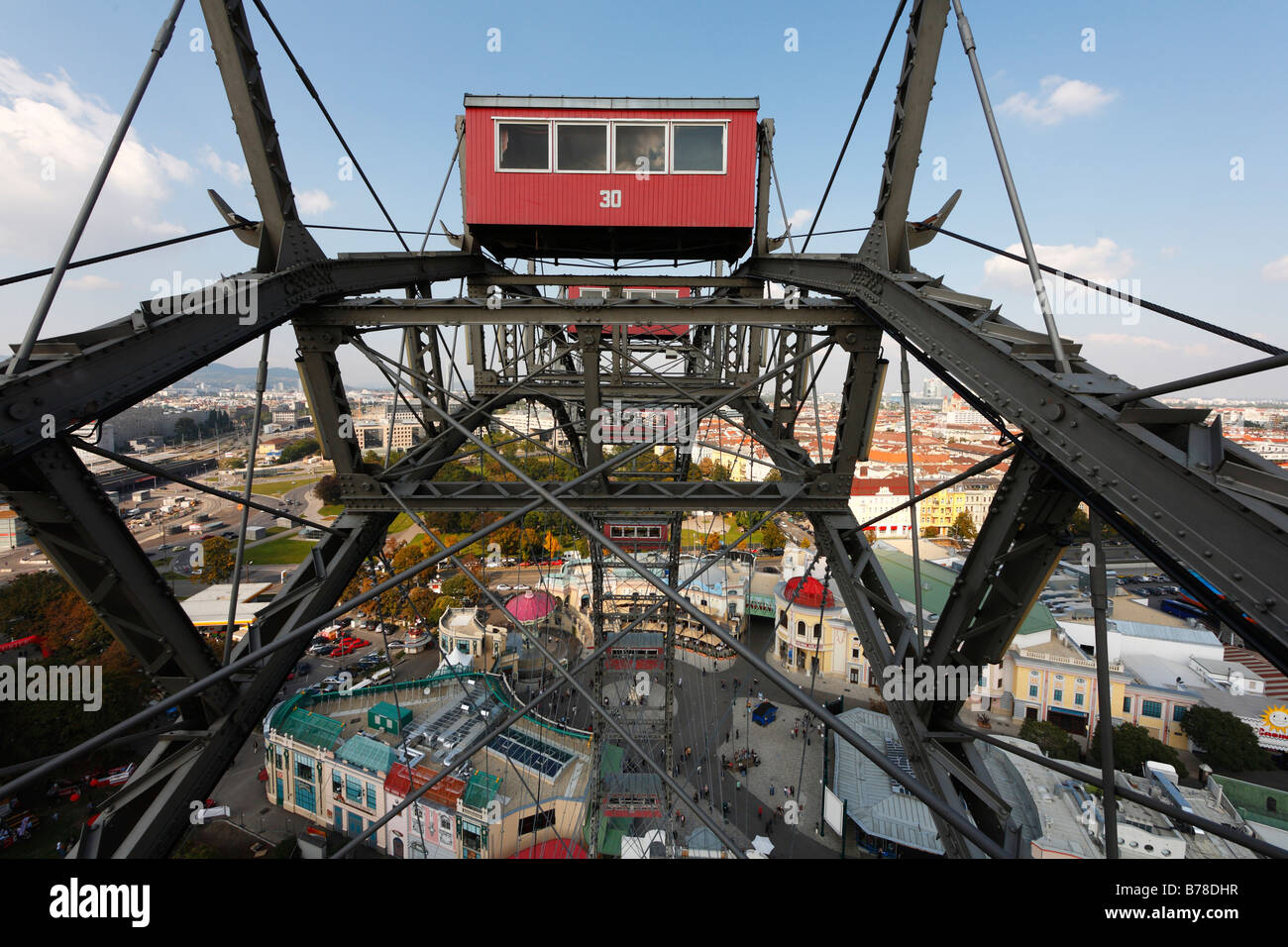 Riesenrad im Prater, Wien, Österreich, Europa Stockfoto