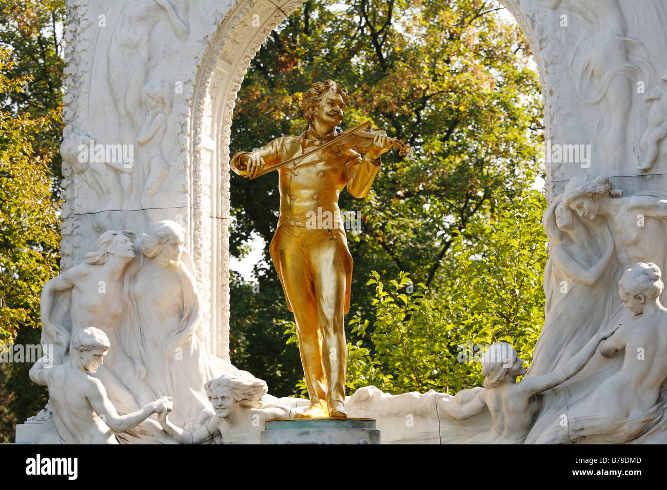JohannStraussDenkmal in der Stadt Park, Wien, Österreich, Europa