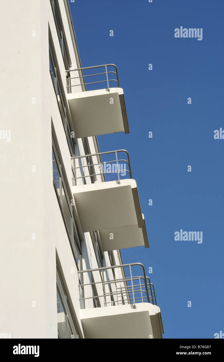 Student hostel, Bauhaus-Universität, Dessau, Sachsen-Anhalt, Deutschland, Europa Stockfoto