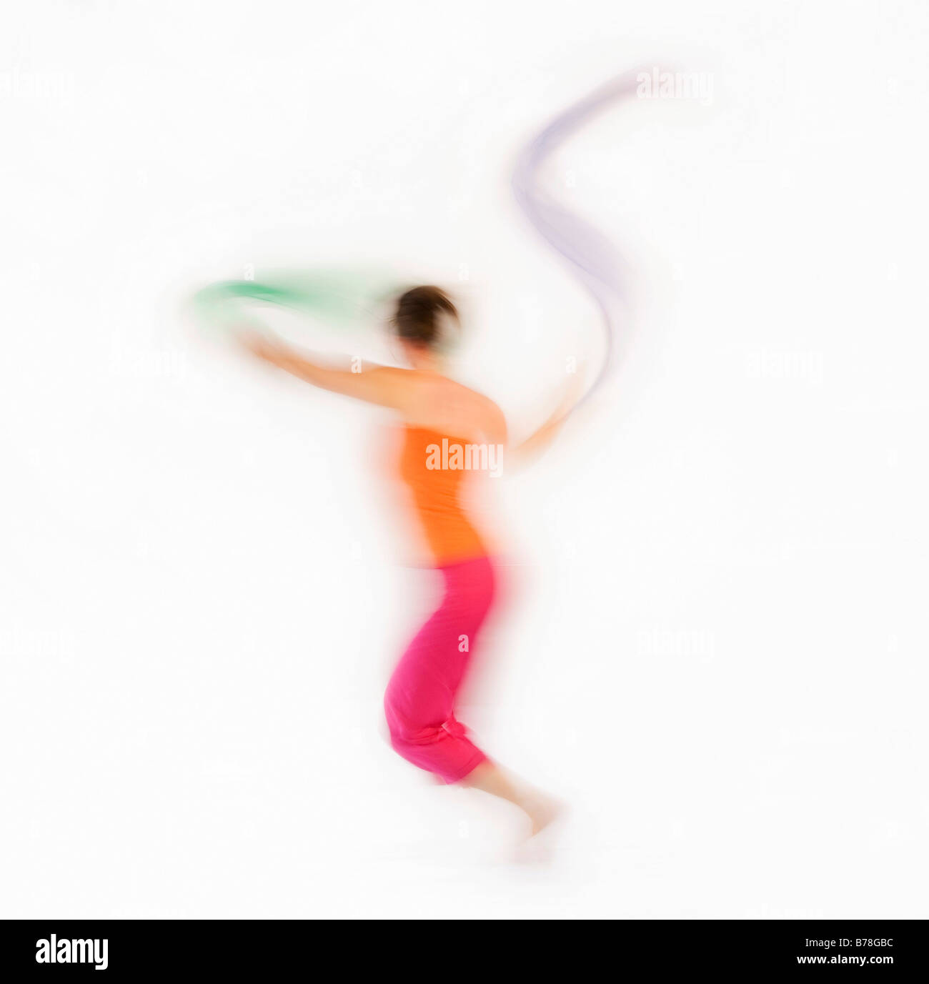 Tänzerin und Bewegung Pädagoge, Bewegungstherapeutin, während ein Tanz und Bewegungsimprovisation Stockfoto