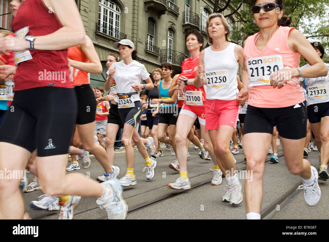 Läufer, Schweizer Frauenlauf, 1. Juni 2008, Bern, Schweiz, Europa Stockfoto
