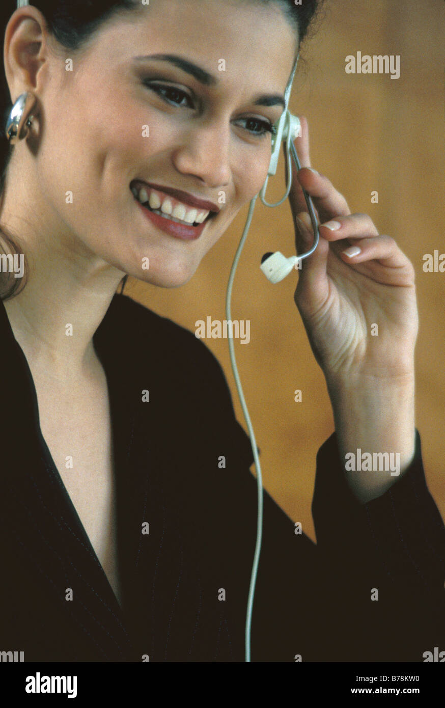 Telefonistin. Stockfoto