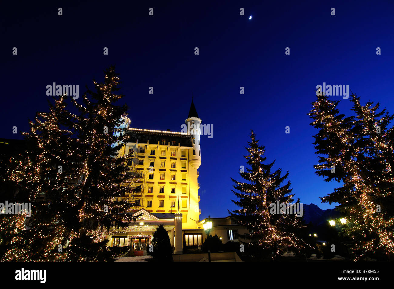 Palace Hotel, Gstaad, West-Alpen, Berner Oberland, Schweiz, Europa Stockfoto