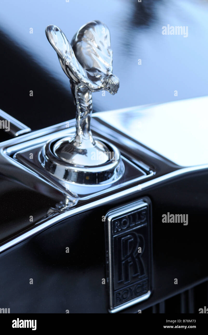 Emily, Rolls-Royce Motorhaube Ornament, Gstaad, Westalpen, Berner Oberland, Schweiz, Europa Stockfoto