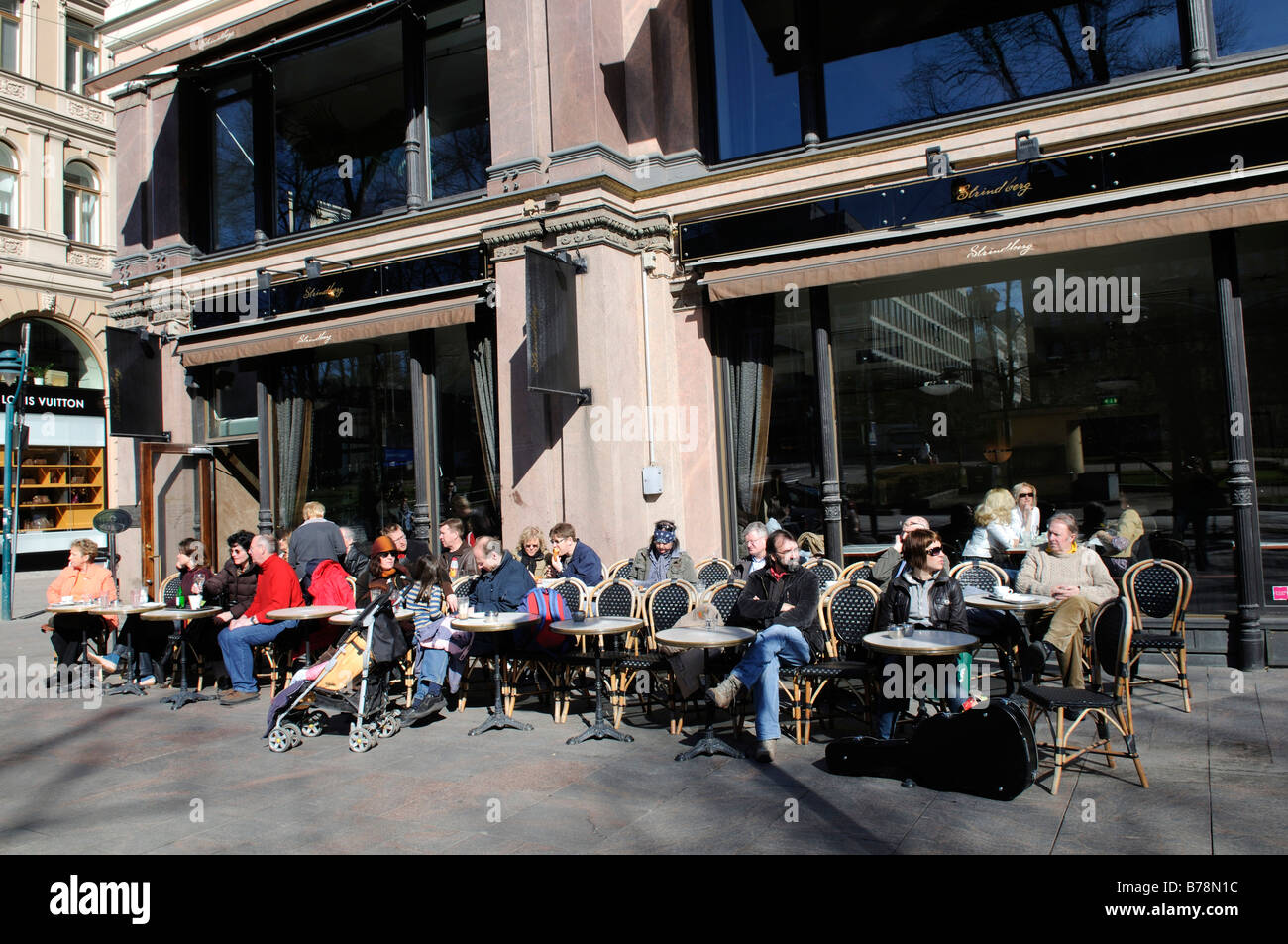 Cafe Strindberg, Esplanade, Helsinki, Finnland, Europa Stockfoto