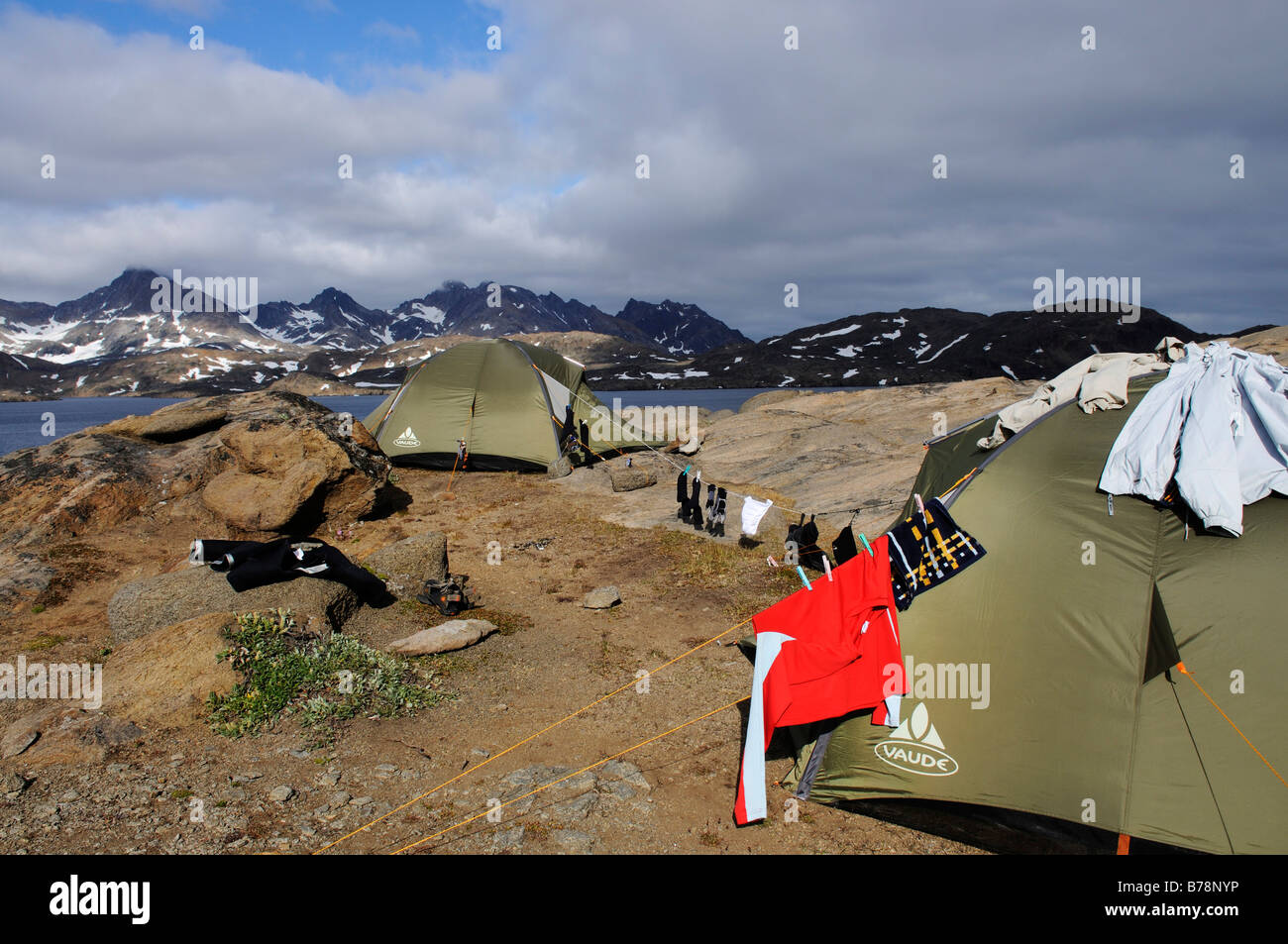 CP am Kong Oscar Fjord, Grönland Tasiilaq, Ammassalik, Ostgrönland Stockfoto