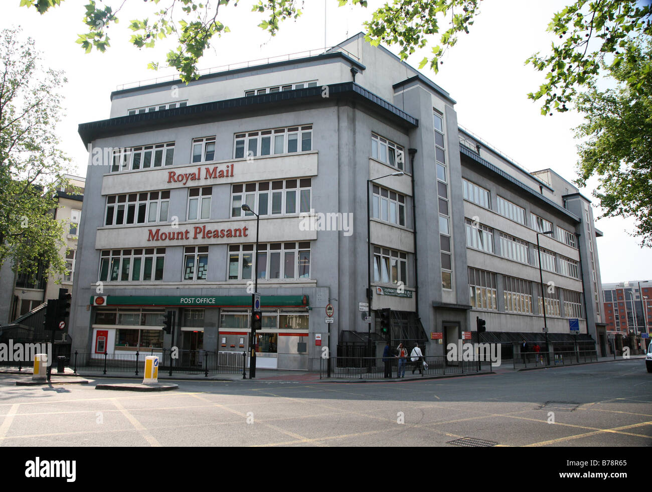 Allgemeine Ansicht GV der Royal Mail Mount Pleasant Sortierung Büro in London England UK Stockfoto