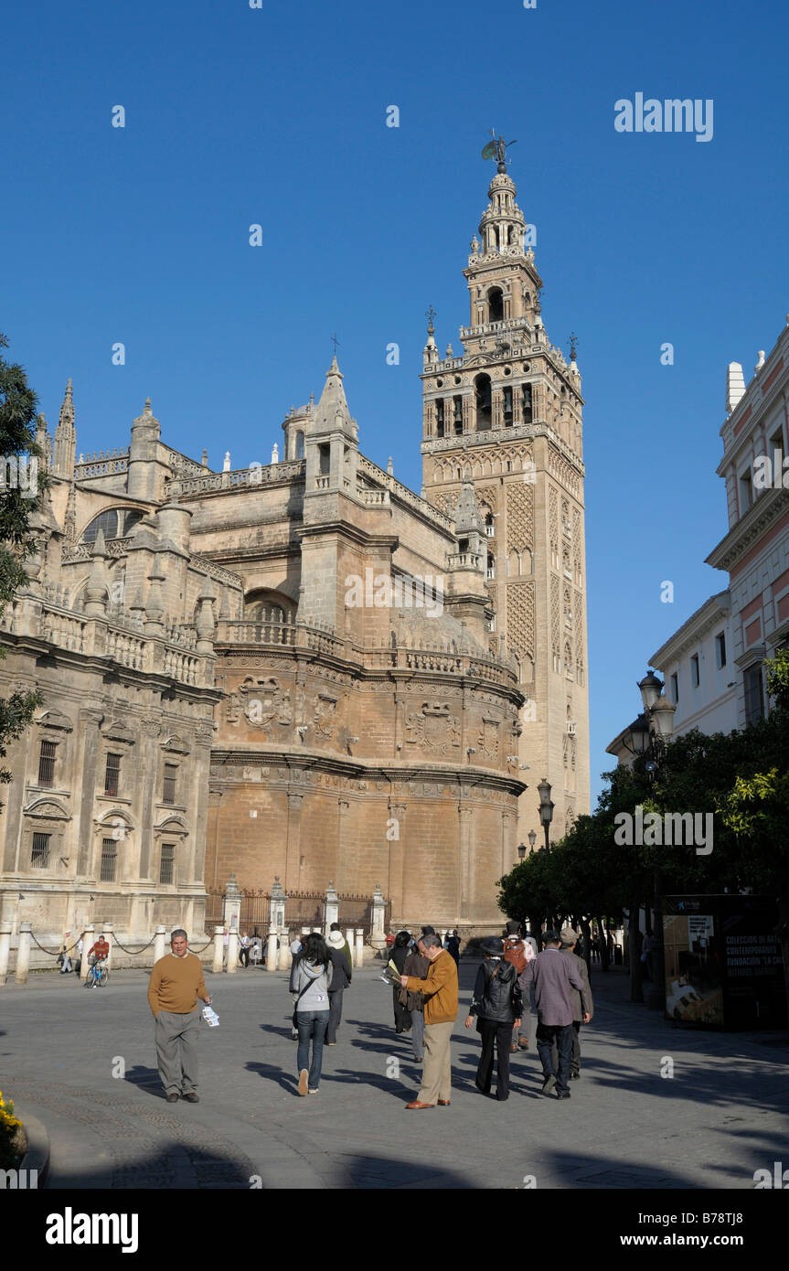 Kathedrale Catedral de Santa María De La Sede mit Giralda, Sevilla, Andalusien, Spanien, Europa Stockfoto