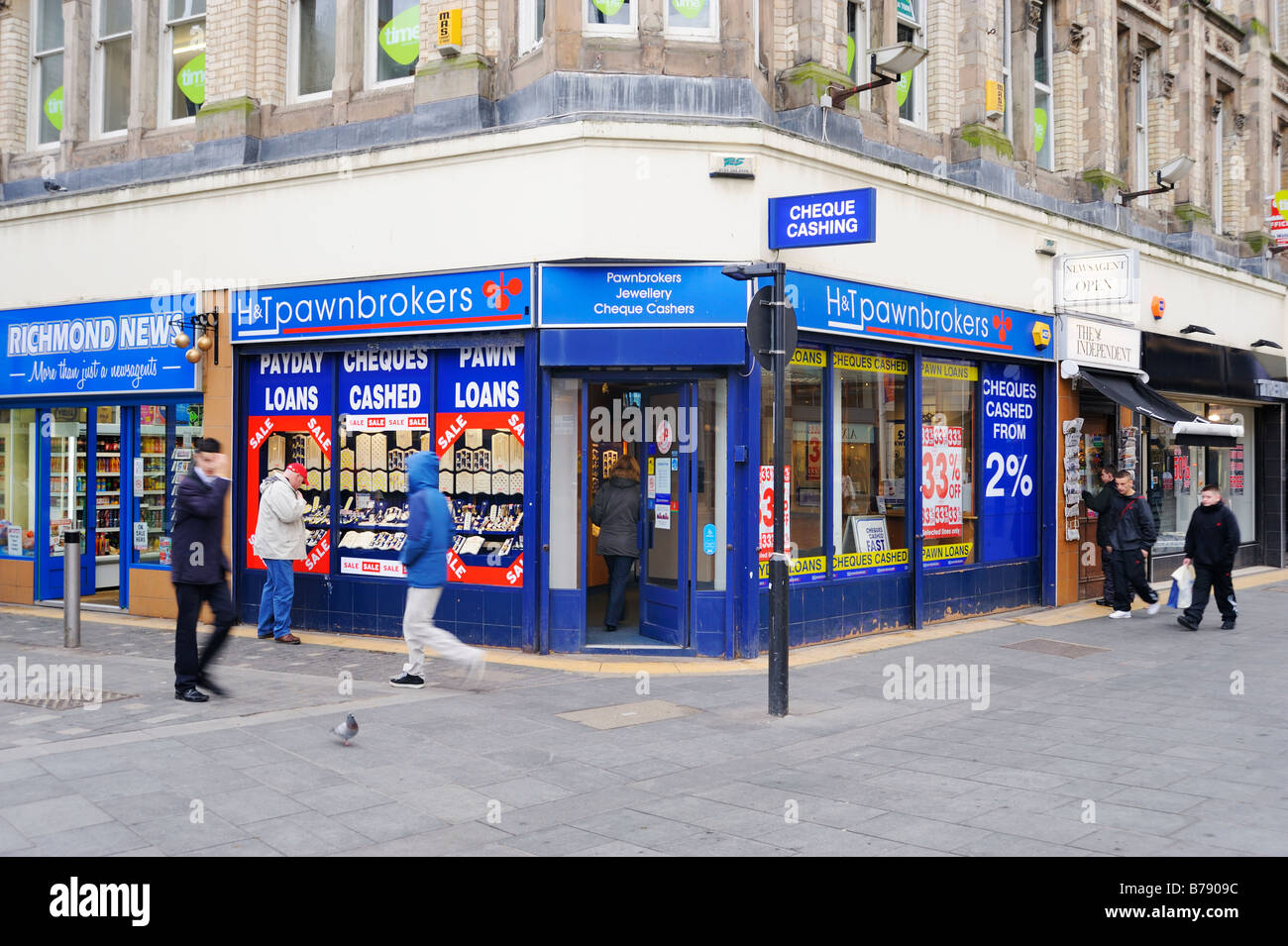 Pfandleiher-Shop in Whitechapel, Liverpool. Stockfoto