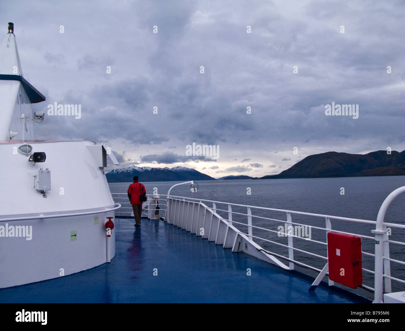 Touristen auf Exploration Schiff Tierra del Fuego Patagonien Chile Südamerika Stockfoto