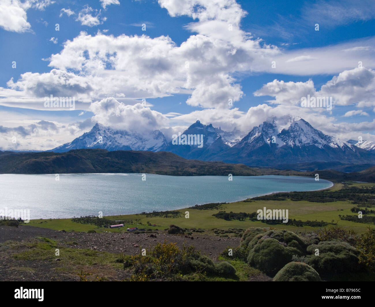 See-Sarmiento in Torres del Paine NP Patagonien Chile Südamerika Stockfoto