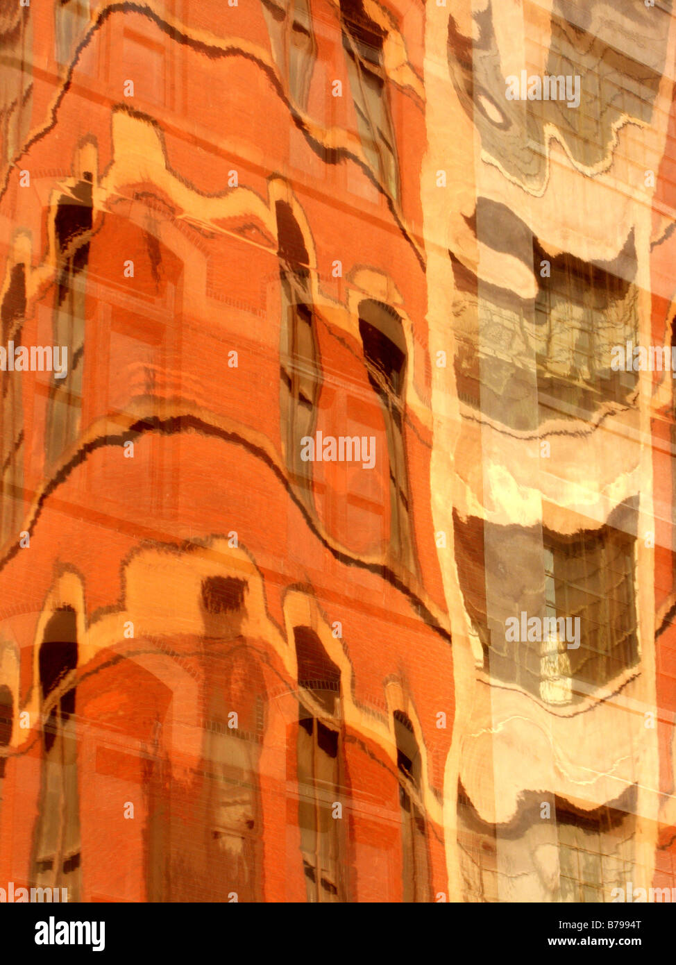 Abstrakten Reflexionen von Gebäuden Stockfoto