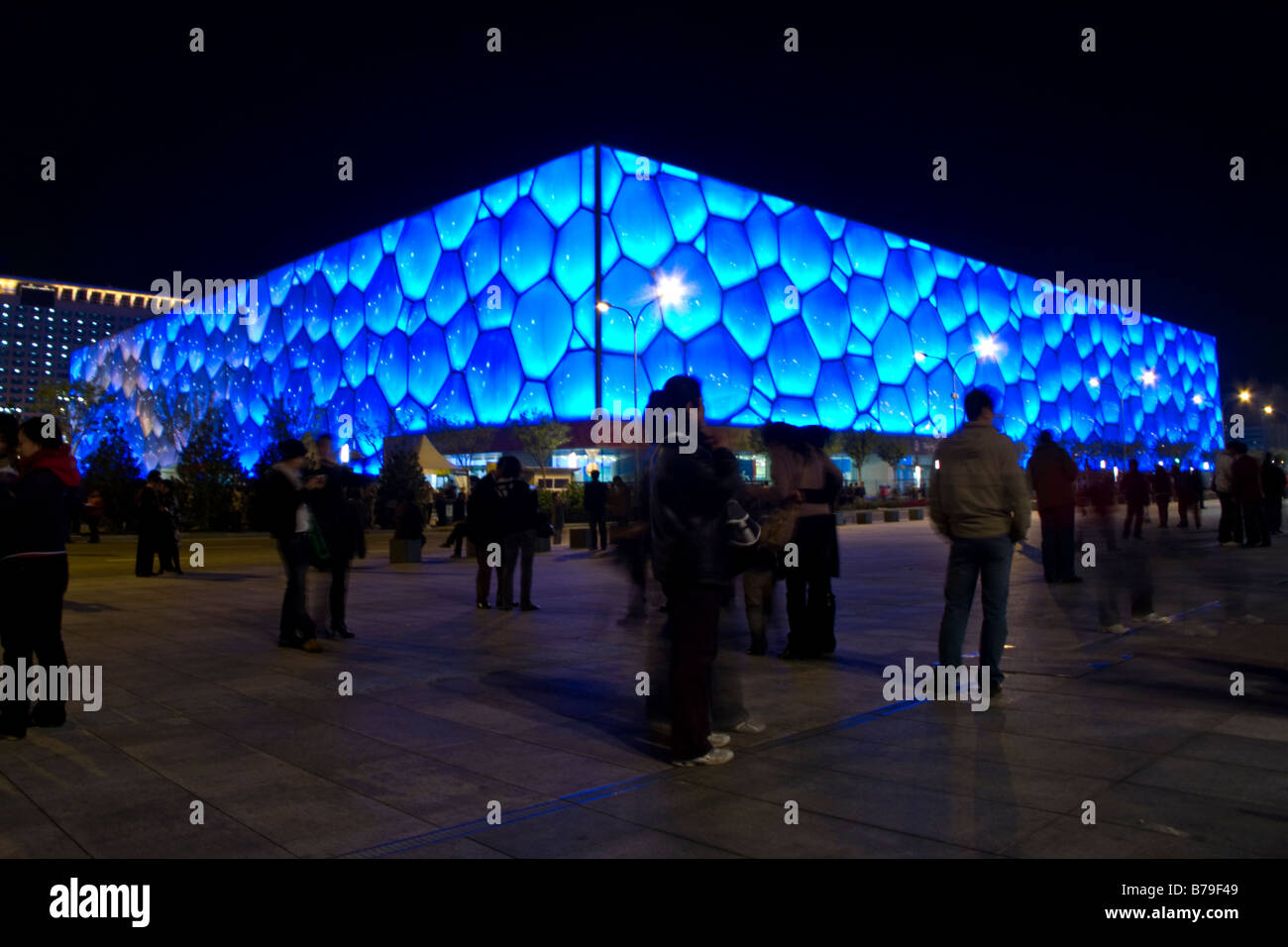 Olympia-Schwimmhalle Stadion Peking China (The Water Cube) Stockfoto