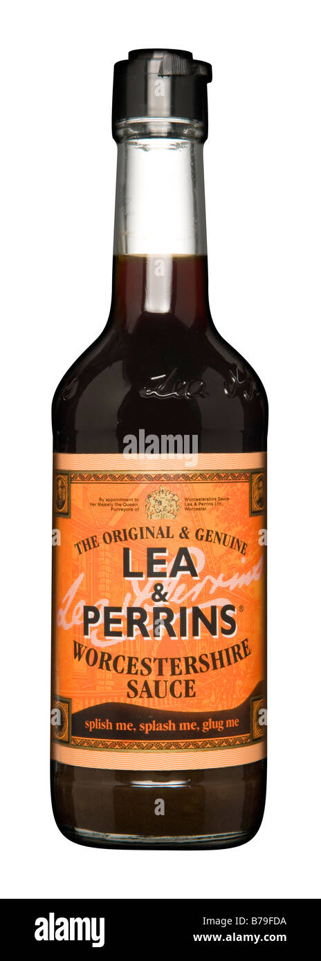 Lea & Perrins Sauce Flasche Stockfoto
