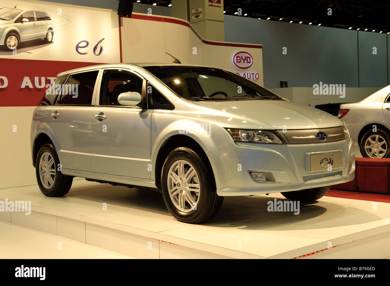 BYD e6 Elektroauto auf der 2009 North American International Auto Show in Detroit Michigan/USA Stockfoto