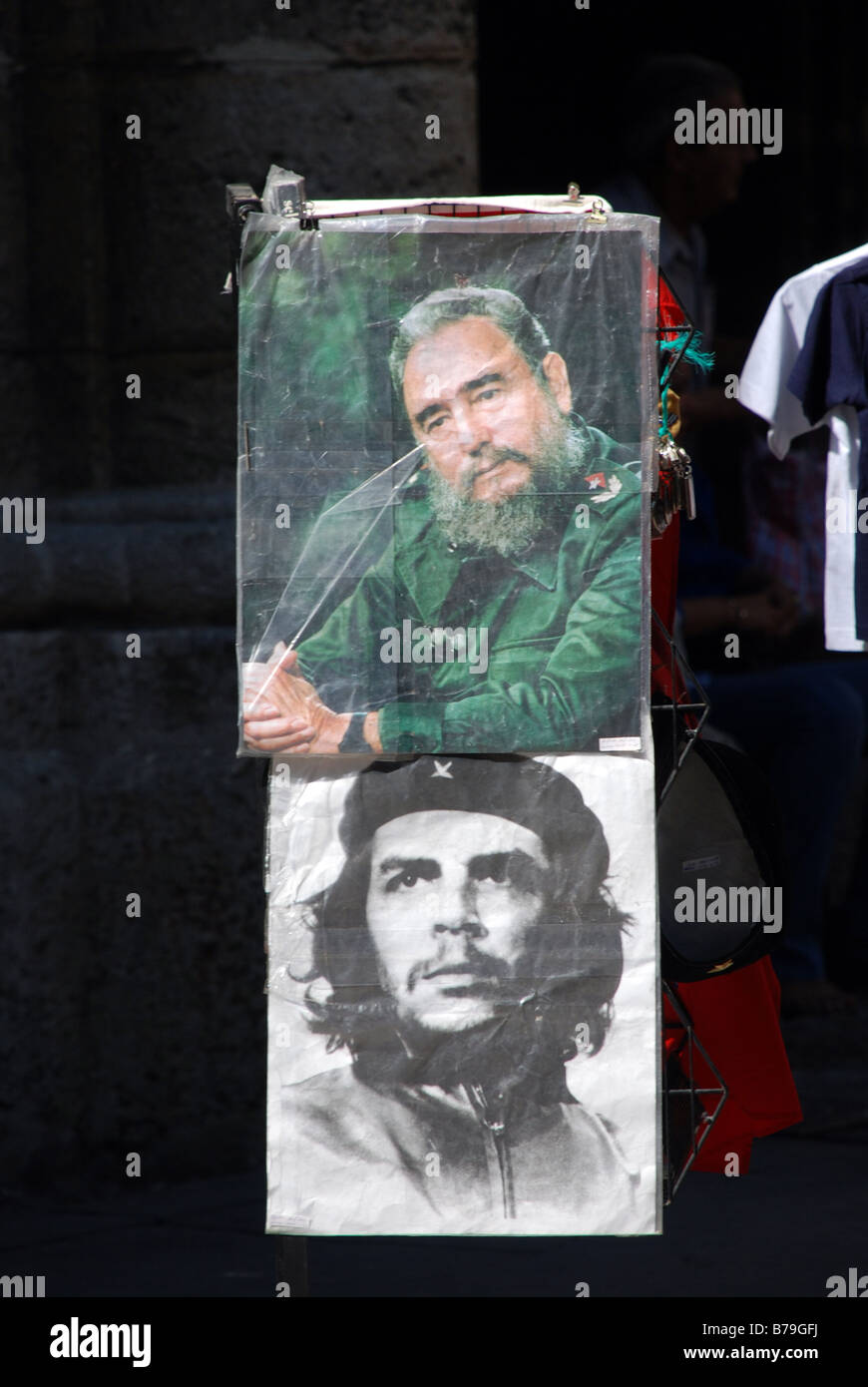 Che Guevara und Fidel Castro Poster Stockfoto