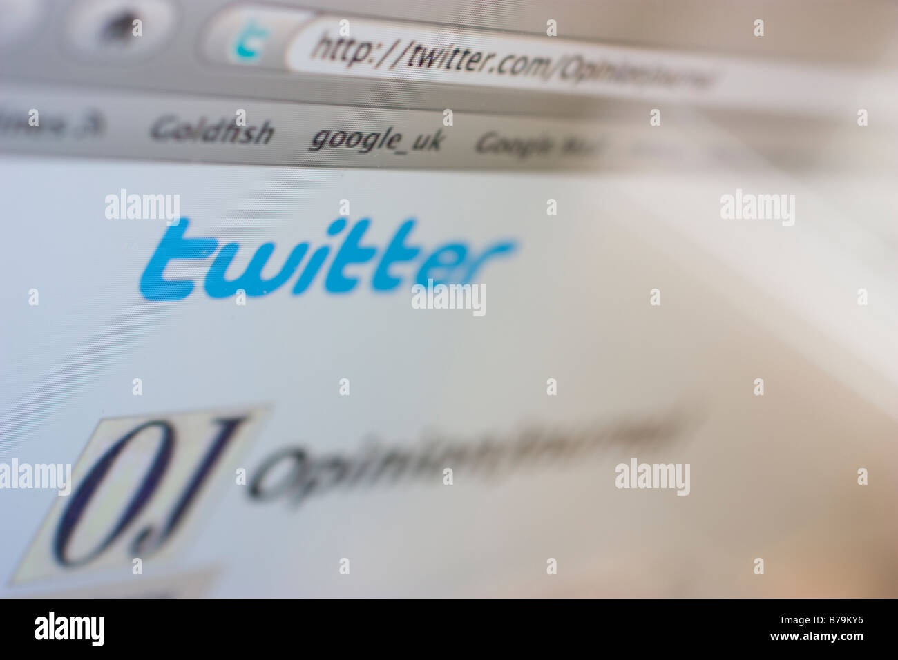 Twitter-Website-Internet-Kommunikation-tool Stockfoto
