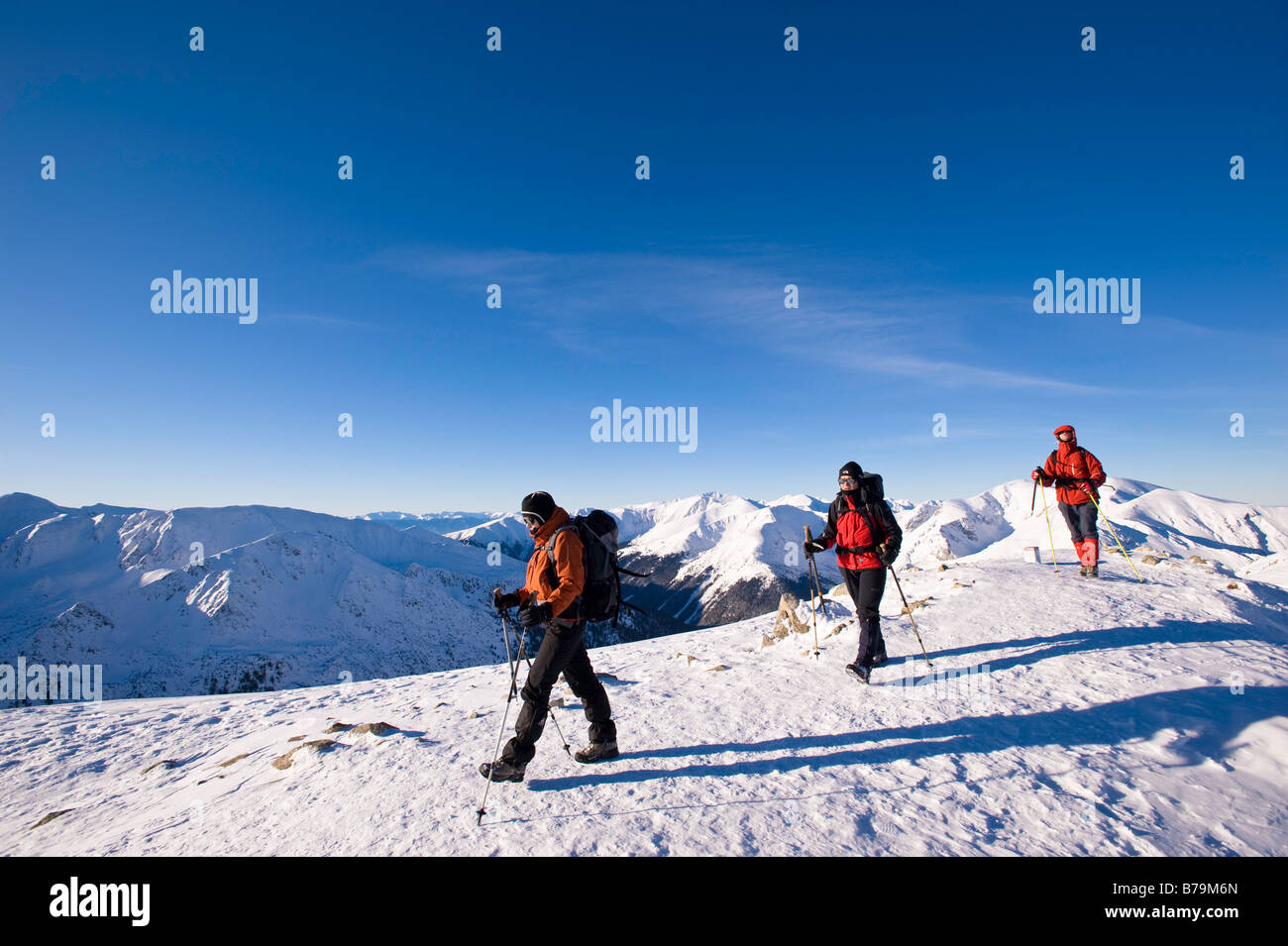 Wanderer auf Kasprowy Wierch Zakopane Tatra Gebirge Podhale Region Polen Stockfoto