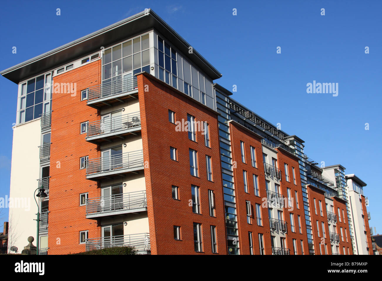 Moderne Wohnungen in Nottingham, England, Vereinigtes Königreich Stockfoto