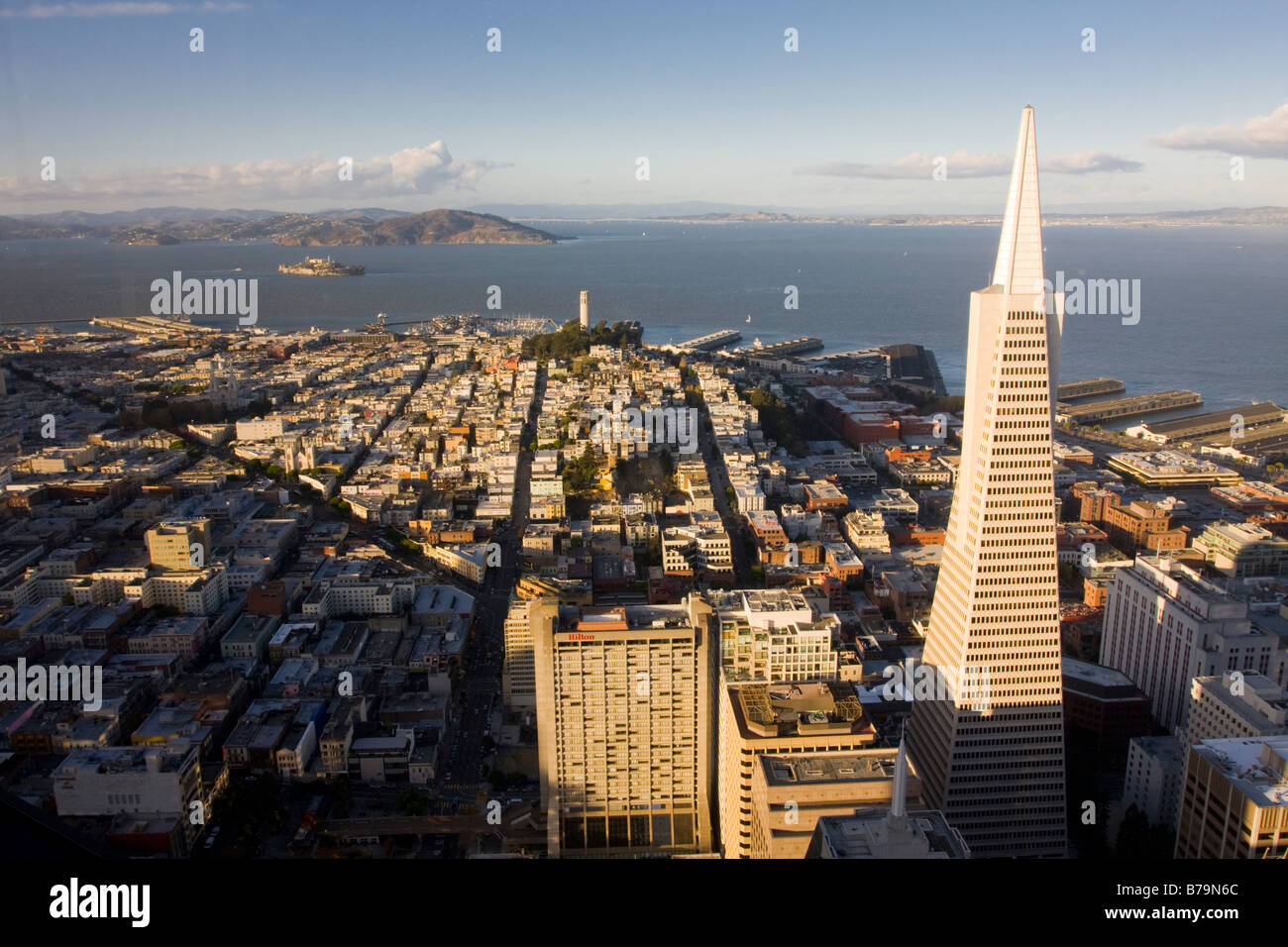 Transamerica Pyramid und Nordstrand San Francisco USA Stockfoto