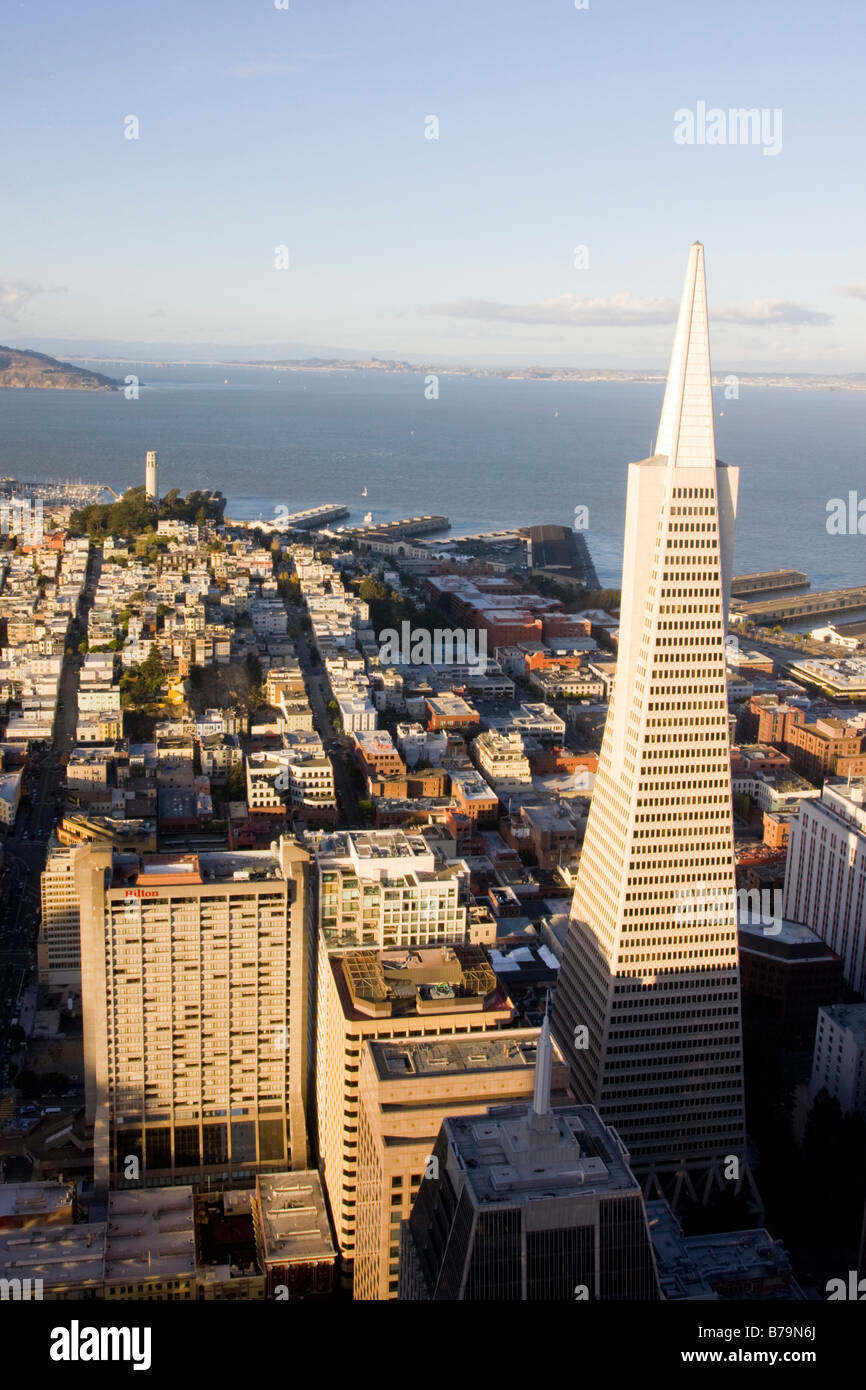 Transamerica Pyramid und Nordstrand San Francisco USA Stockfoto