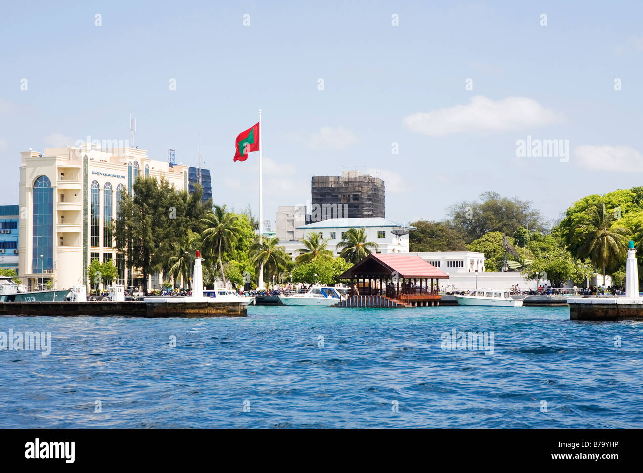 Männliche Hafen auf den Malediven Stockfoto