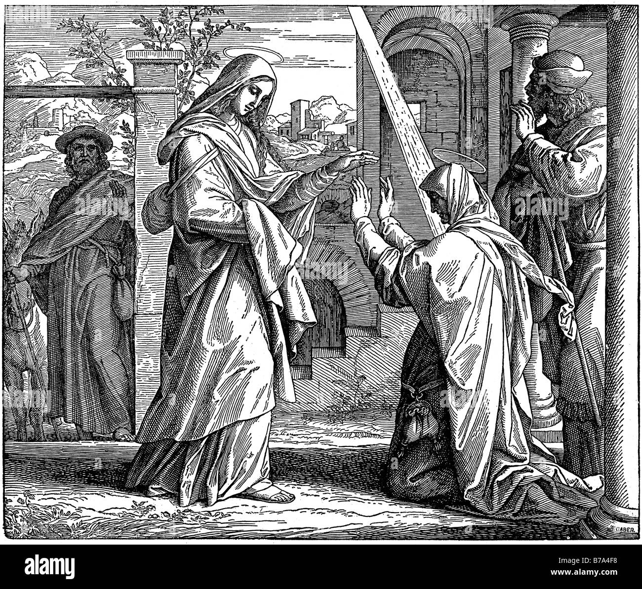 Die Heimsuchung Mariens Stockfoto