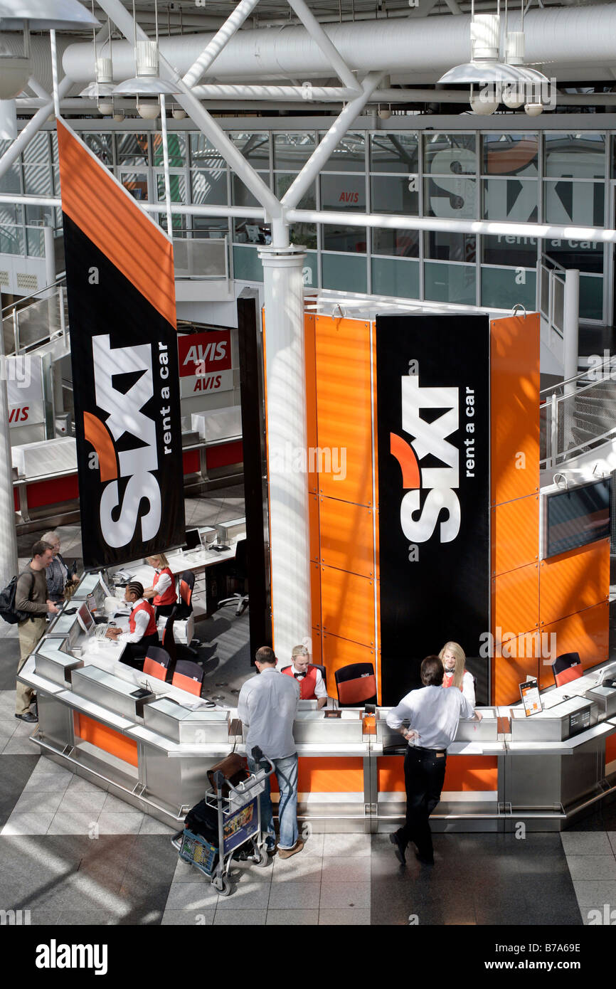 Autovermietung der Firma Sixt AG in München Flughafen, Bayern, Deutschland, Europr Stockfoto