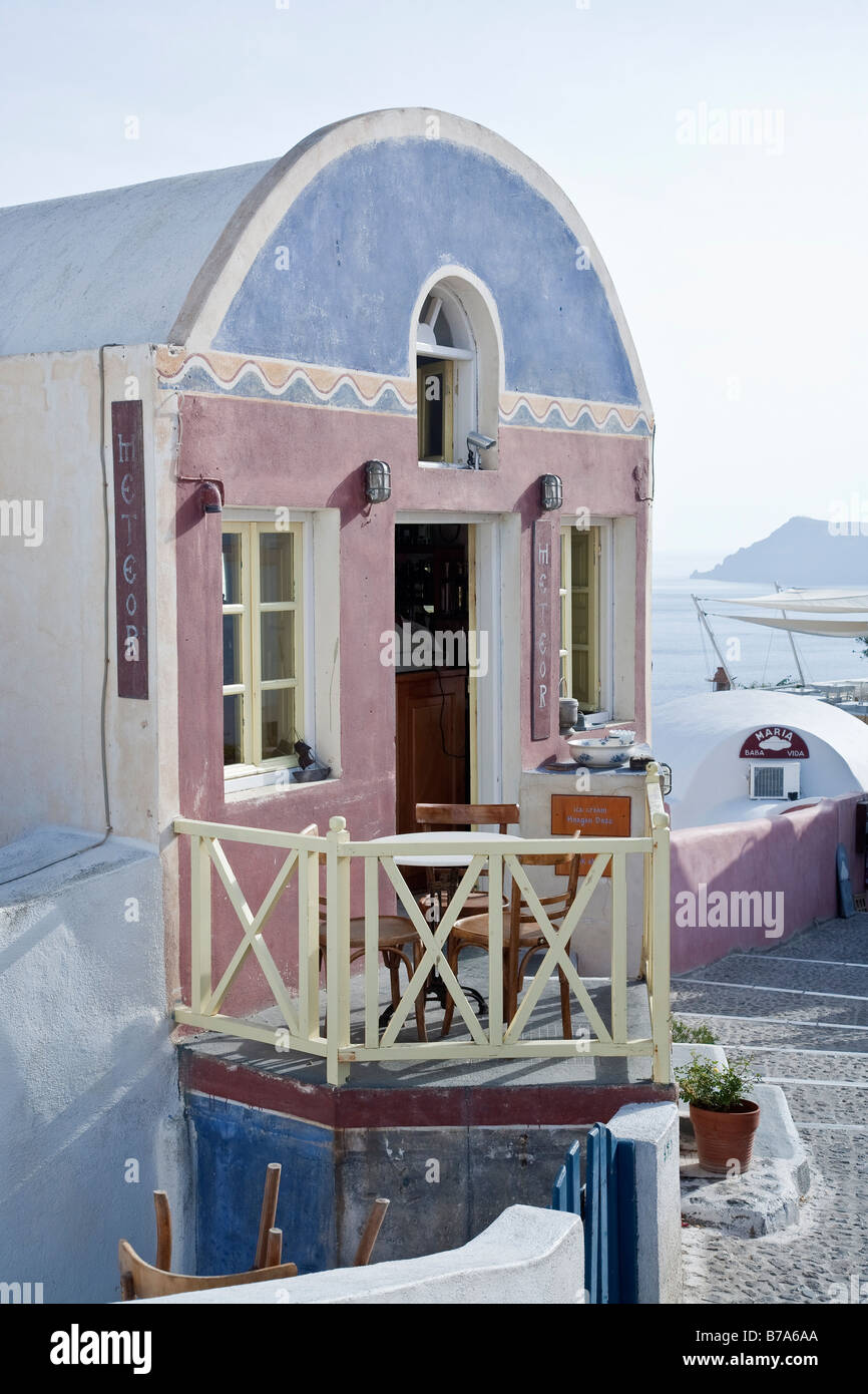 Bar-Oia Santorini Cyclades Griechenland Stockfoto