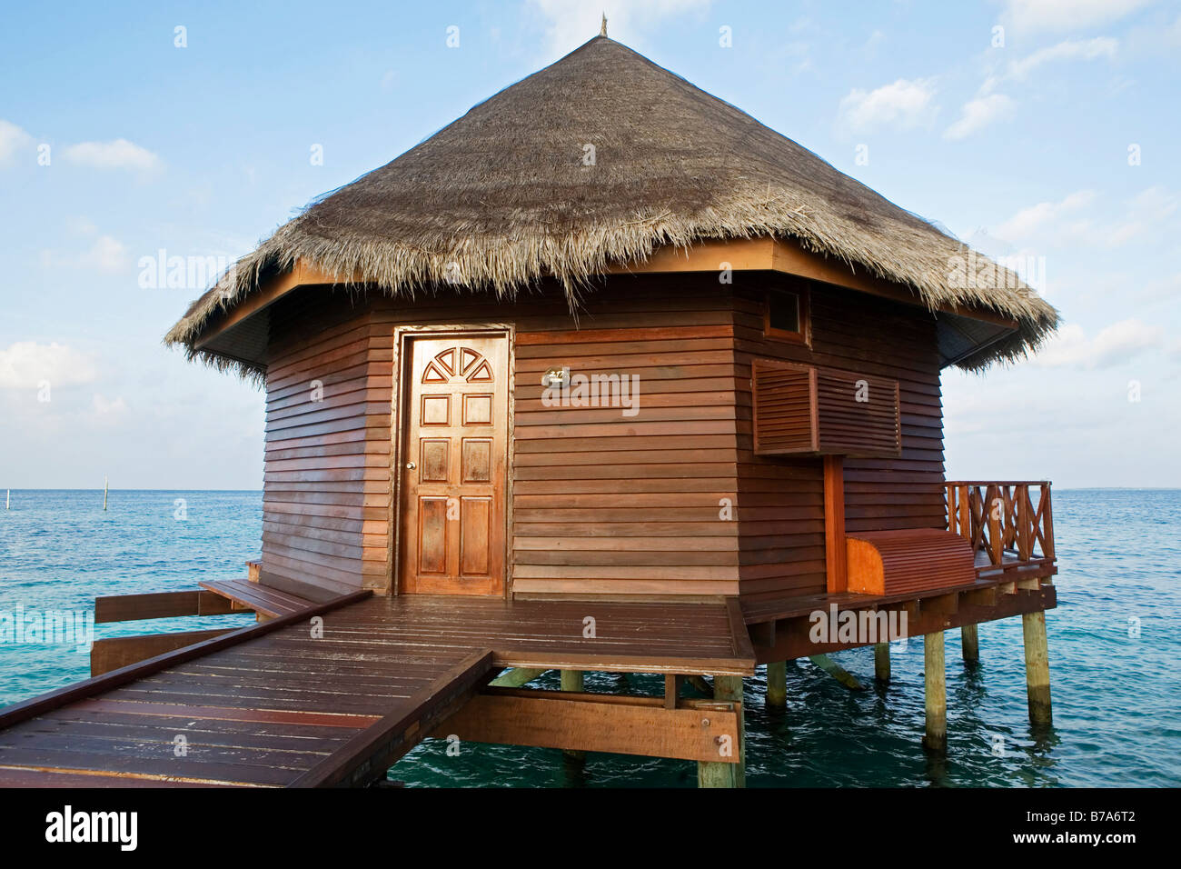 Eine isoliert-Wasser-Bungalow in den Malediven (Thulhagiri Island) Stockfoto