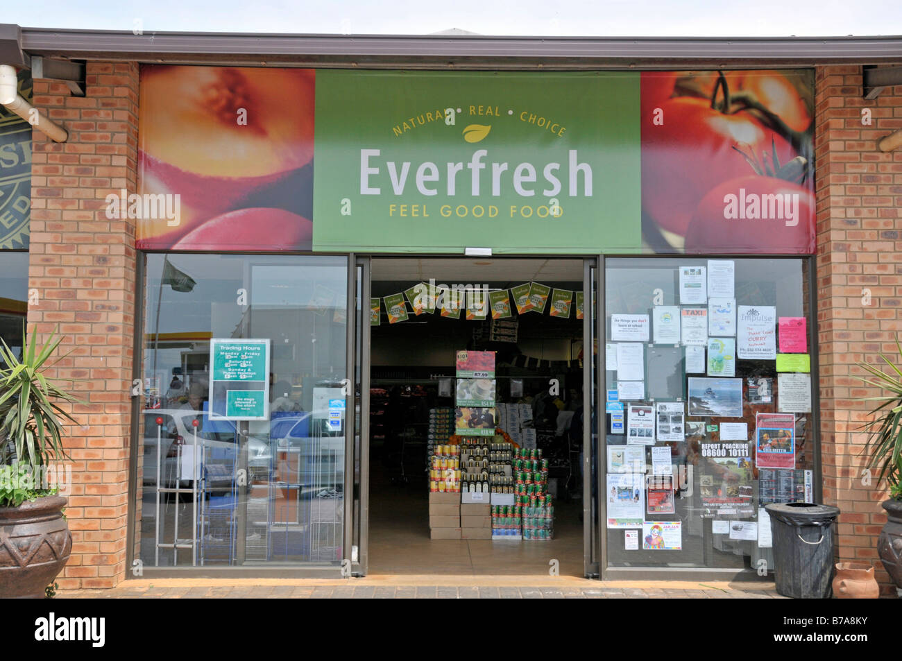 Everfresh-Vollwert-Shop in Südafrika, Afrika Stockfoto