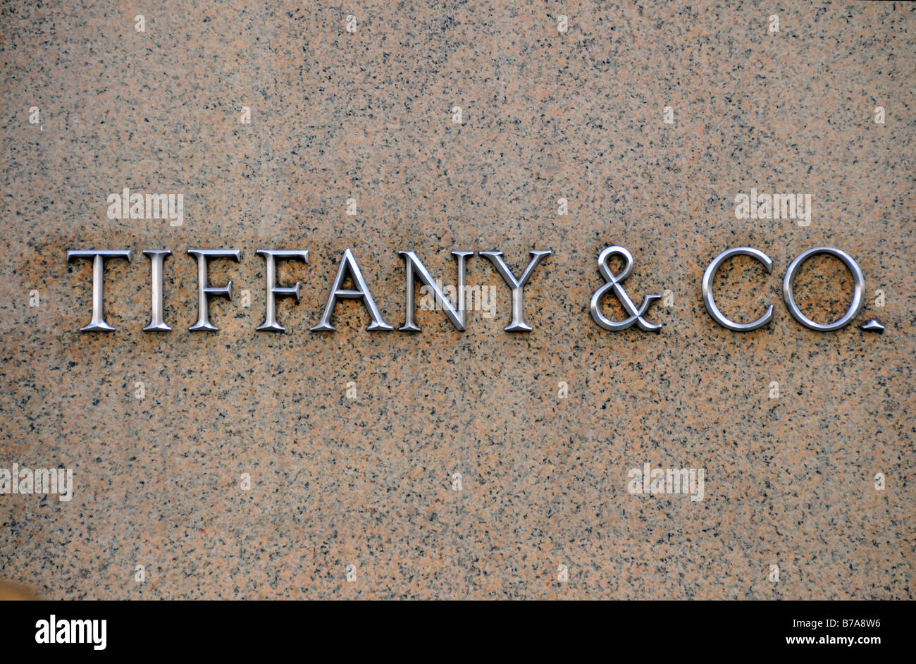 Logo von Tiffany & CO., Manhattan, New York City, USA Stockfoto