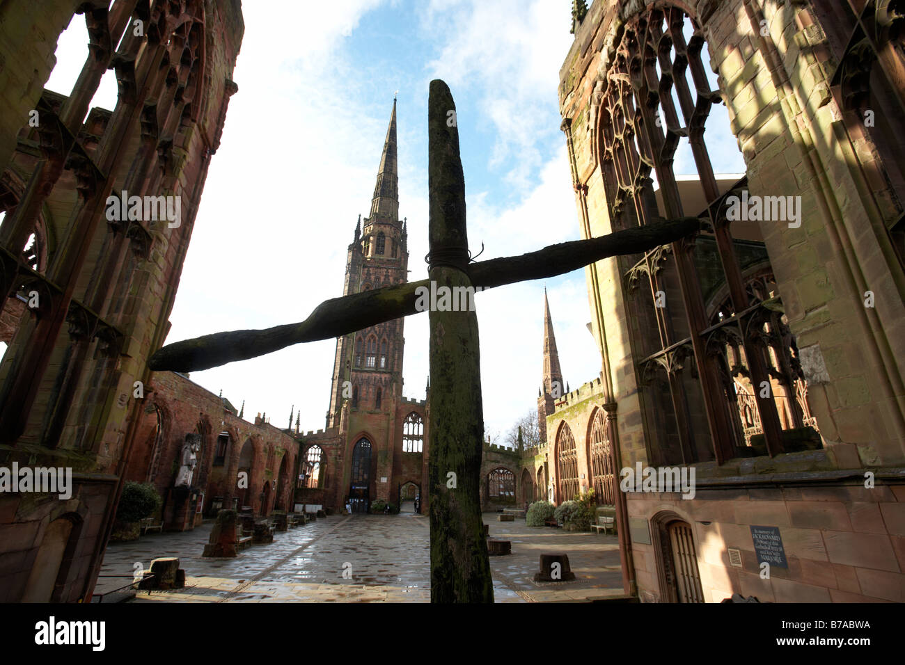 Die Überreste der Kathedrale von Coventry Stockfoto