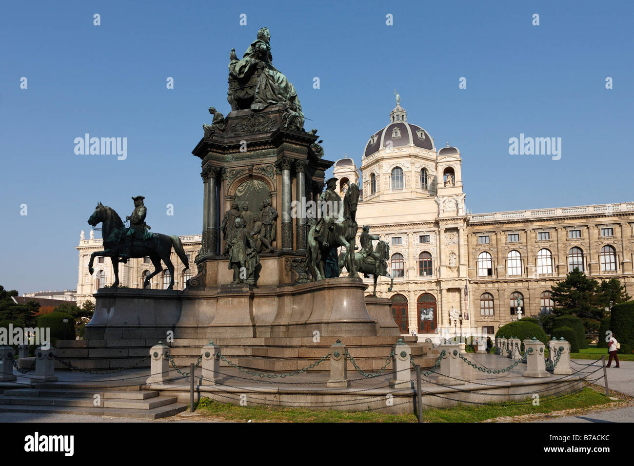 Denkmal für Maria Theresie, Natural History Museum, Maria-Theresien-Platz, Wien, Österreich, Europa Stockfoto